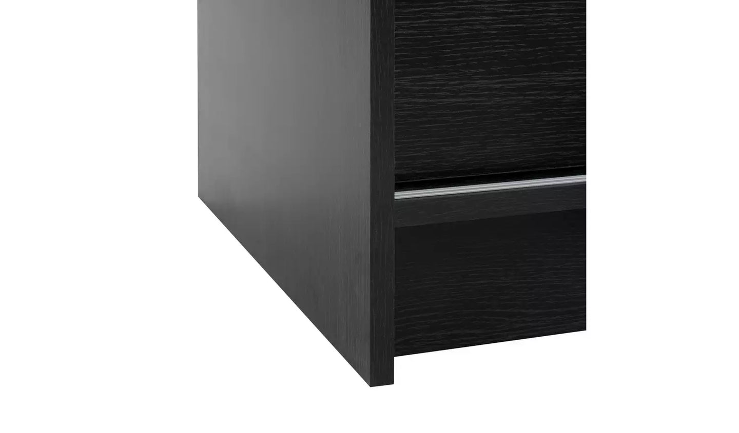 Assembled Malibu 1 Door Sliding Wardrobe - Black